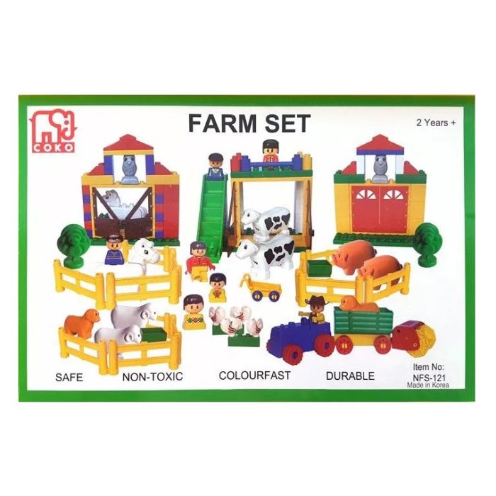 Coko Block Farm Set in Container 121pcs Toy Time Direct Educational Toys Resources